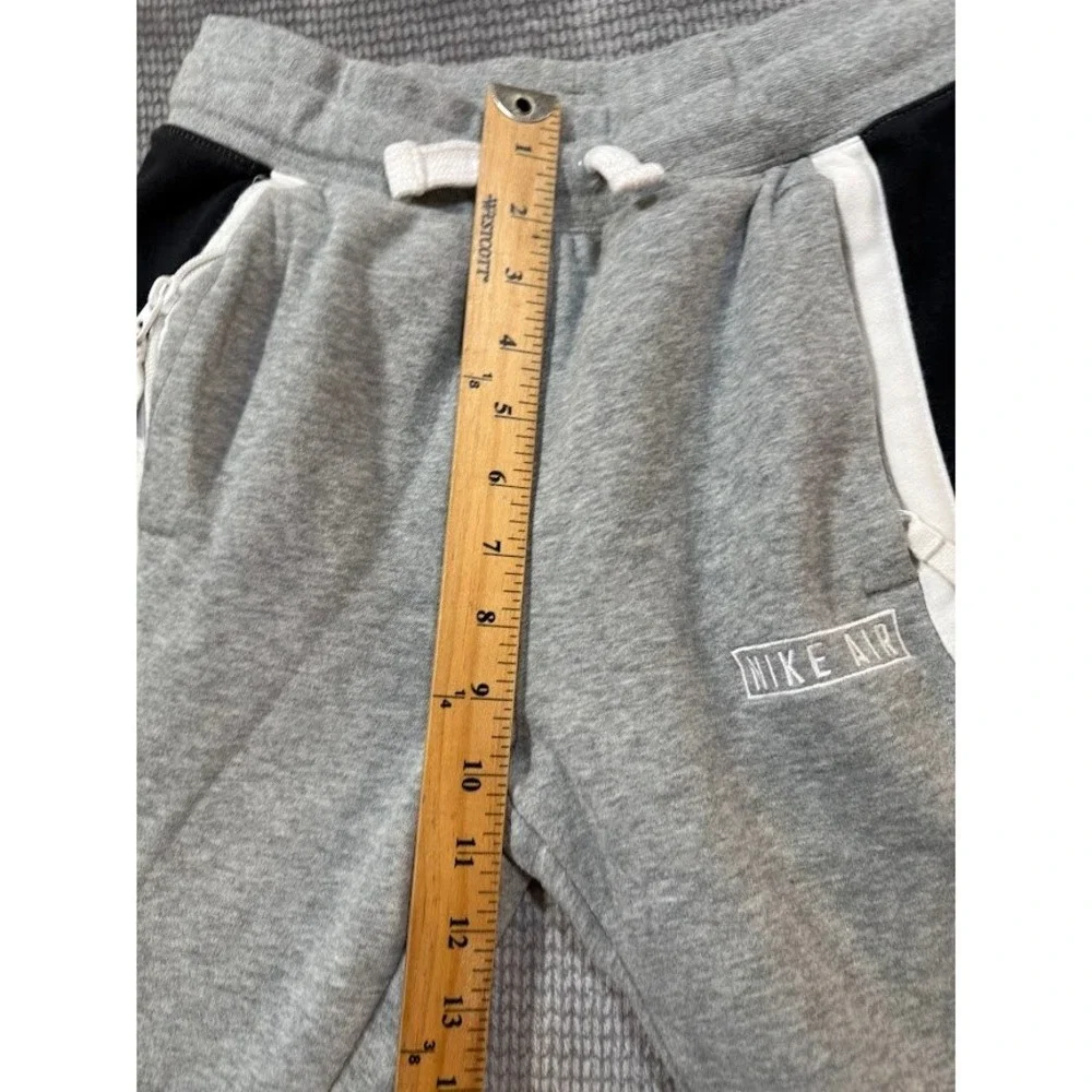Nike Air Boys Joggers Grey‎ Black White Fleece Sweatpants Size Large 26X26.